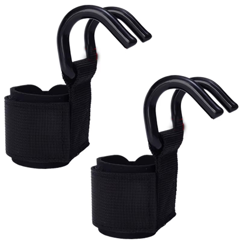 2/1Pcs Weight Lifting Hook Grips with Wrist Wraps Hand-Bar Wrist Strap Gym Fitness Hook Weight Strap Pull-Ups Lifting Gloves