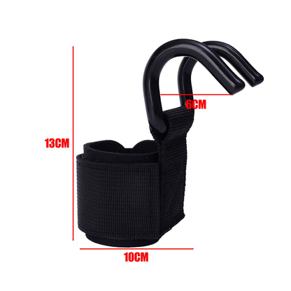 2/1Pcs Weight Lifting Hook Grips with Wrist Wraps Hand-Bar Wrist Strap Gym Fitness Hook Weight Strap Pull-Ups Lifting Gloves